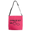 charlie bit me t shirt 2xl funny youtube nerdy geeky awesome humor coo Adjustable Strap Totes