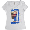 sloth loves chunk Women's Triblend Scoop T-shirt