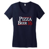 pizza and beer '16 Women's V-Neck T-Shirt