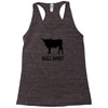 bull shirt funny small humor crude awesome beer tee cool geek nerd hum Racerback Tank
