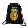 gold grenade Drawstring Bags