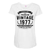 Genuine Premium Vintage 1977 Classic Perfectly Aged Limited Edition Maternity Scoop Neck T-shirt