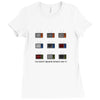 WE DON'T BELIEVE WHAT'S ON TV Ladies Fitted T-Shirt