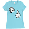 mickey fuck you rouge Ladies Fitted T-Shirt