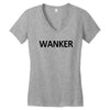 wanker brit british england english gift idea expat dad funny tee shir Women's V-Neck T-Shirt