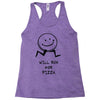 will run for pizza Racerback Tank