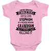 Super Cool Stepmom Of A Freaking Awesome Grandson Baby Onesie