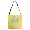 dj club,dance,rave,music,house,cool,funny,retro Adjustable Strap Totes