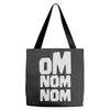 om nom nom Tote Bags