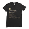 coffee then human resources Ladies Fitted T-Shirt