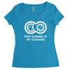 cleavage Women's Triblend Scoop T-shirt