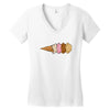 quadruple dip towe Women's V-Neck T-Shirt