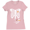pregnant skeleton baby costume halloween maternity ninja ladies Ladies Fitted T-Shirt