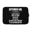 Super September Girl Laptop sleeve
