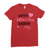 Happy Fathers Day Daddy! Baby Girl Any Name Customized Ladies Fitted T-Shirt