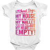 my heart is empty Baby Onesie