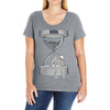 please wait Ladies Curvy T-Shirt