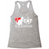 my cat is my valentine (2) Racerback Tank