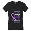 supporting the fighter, admiring the survivors, honoring the taken Women's V-Neck T-Shirt