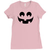 halloween pumpkin face Ladies Fitted T-Shirt