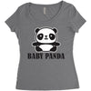 Baby Panda Women's Triblend Scoop T-shirt