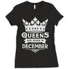 Queens Are Born In December Ladies Fitted T-Shirt