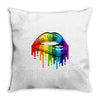 rocky horror gay lips! Throw Pillow