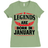 Legends Are Born In January Ladies Fitted T-Shirt