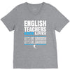 english teacher save lives V-Neck Tee