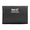 nerd i prefer the term intellectual badass t shirt funny geek tee clas Accessory Pouches