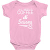 all i need is coffee sciossors Baby Bodysuit