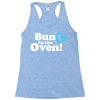 Bun in the Oven with Heart Baby Boy Racerback Tank