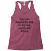 still talking light Racerback Tank