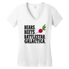 bears beets battlestar galactica Women's V-Neck T-Shirt