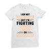 I am Not Super Woman But I'm Fighting Uterine Cancer So Close Enough Ladies Fitted T-Shirt