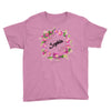 Floral Baby Name Youth Tee