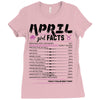 April Girl Facts Taurus Ladies Fitted T-Shirt