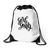 girl gang 2 Drawstring Bags