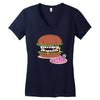 monster burger Women's V-Neck T-Shirt