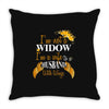 i'm not a widow i'm a wife to a husband with wings Throw Pillow