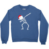 skeleton dabbing christmas Crewneck Sweatshirt