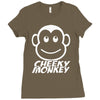 cheeky monkey funny Ladies Fitted T-Shirt