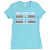 she wants the d Ladies Fitted T-Shirt