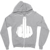 middle finger Zipper Hoodie