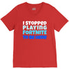 i stopped playing fortnite to be here V-Neck Tee
