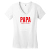 Papa Noun Definition Women's V-Neck T-Shirt