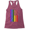 rainbow american flag Racerback Tank