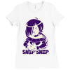 snip snip Ladies Fitted T-Shirt