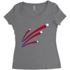 stars and stripes Women's Triblend Scoop T-shirt