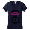I Have A Pretty Granddaughter Gun A Shovel And An Alibi Women's V-Neck T-Shirt
